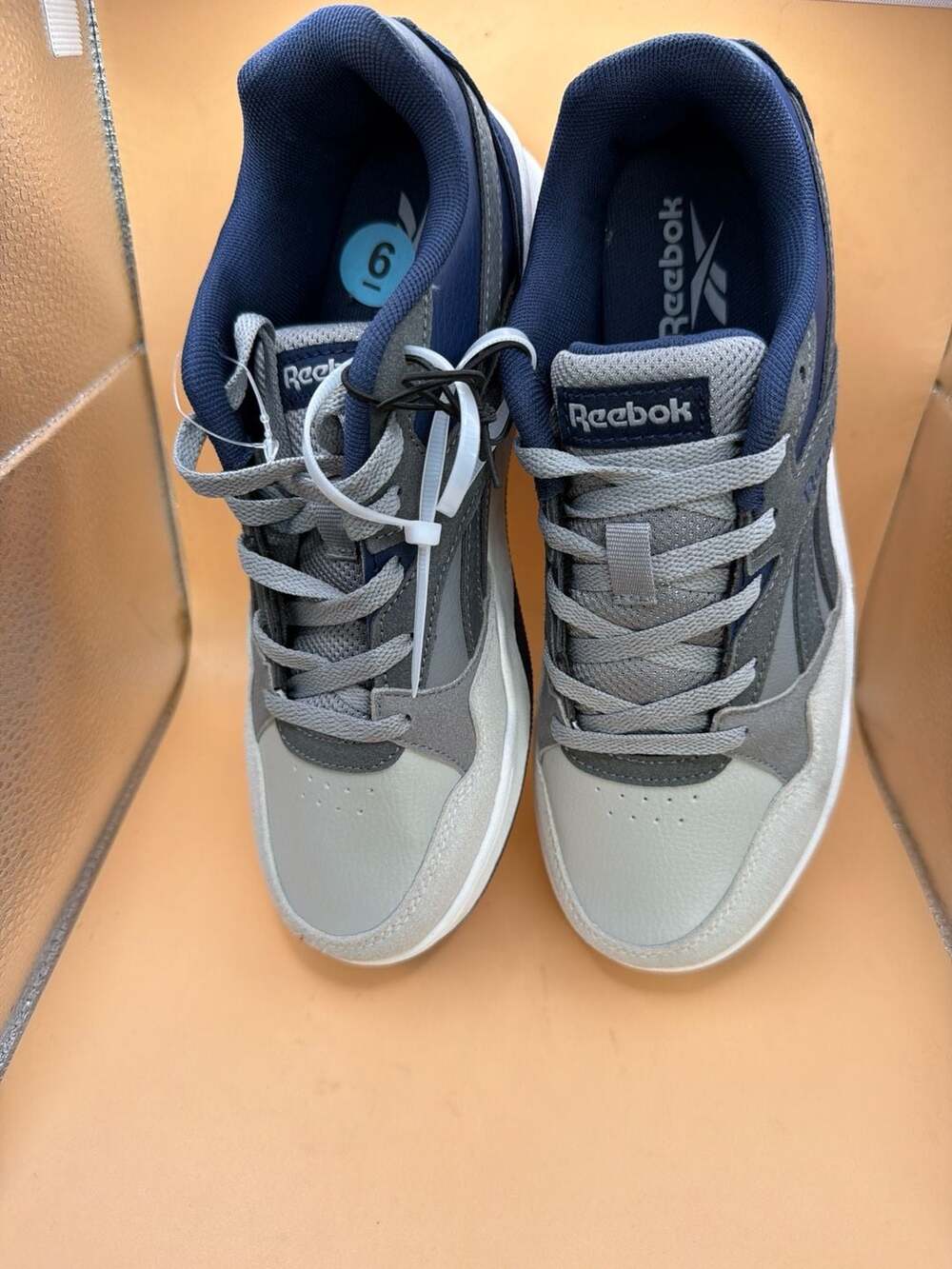 Reebok Royal Techque T Grey Navy Sneakers Size 6